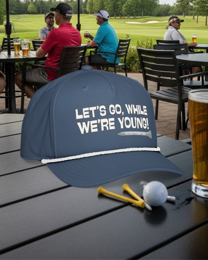 Let's Go, While We're Young! Rope Cap - Tee Box Trash Talk Headwear